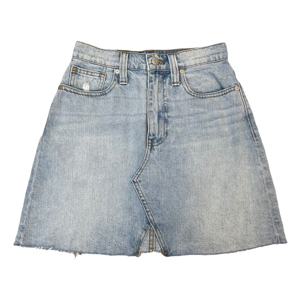 Madewell Rigid Denim A-Line Mini Skirt: Cutout Edition - Picture 2 of 14